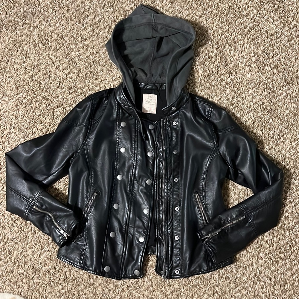 Free people leather jacket
